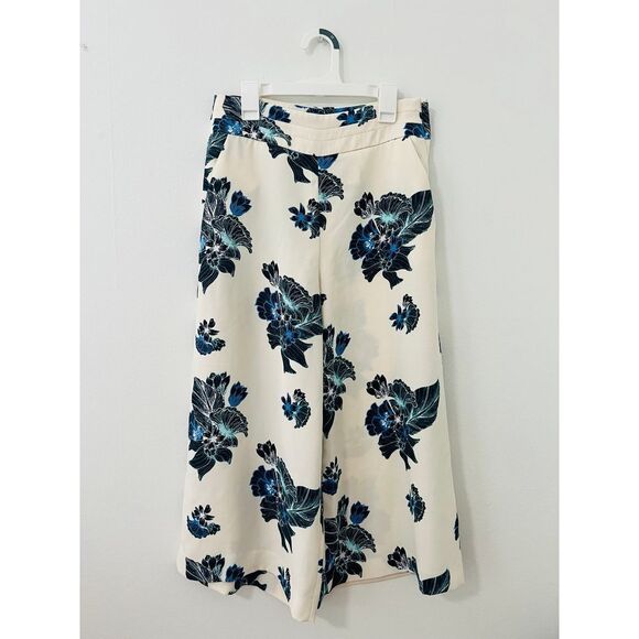 H&M GORGEOUS FLORAL CROPPED PANTS -SIZE 6‎ - Picture 1 of 7